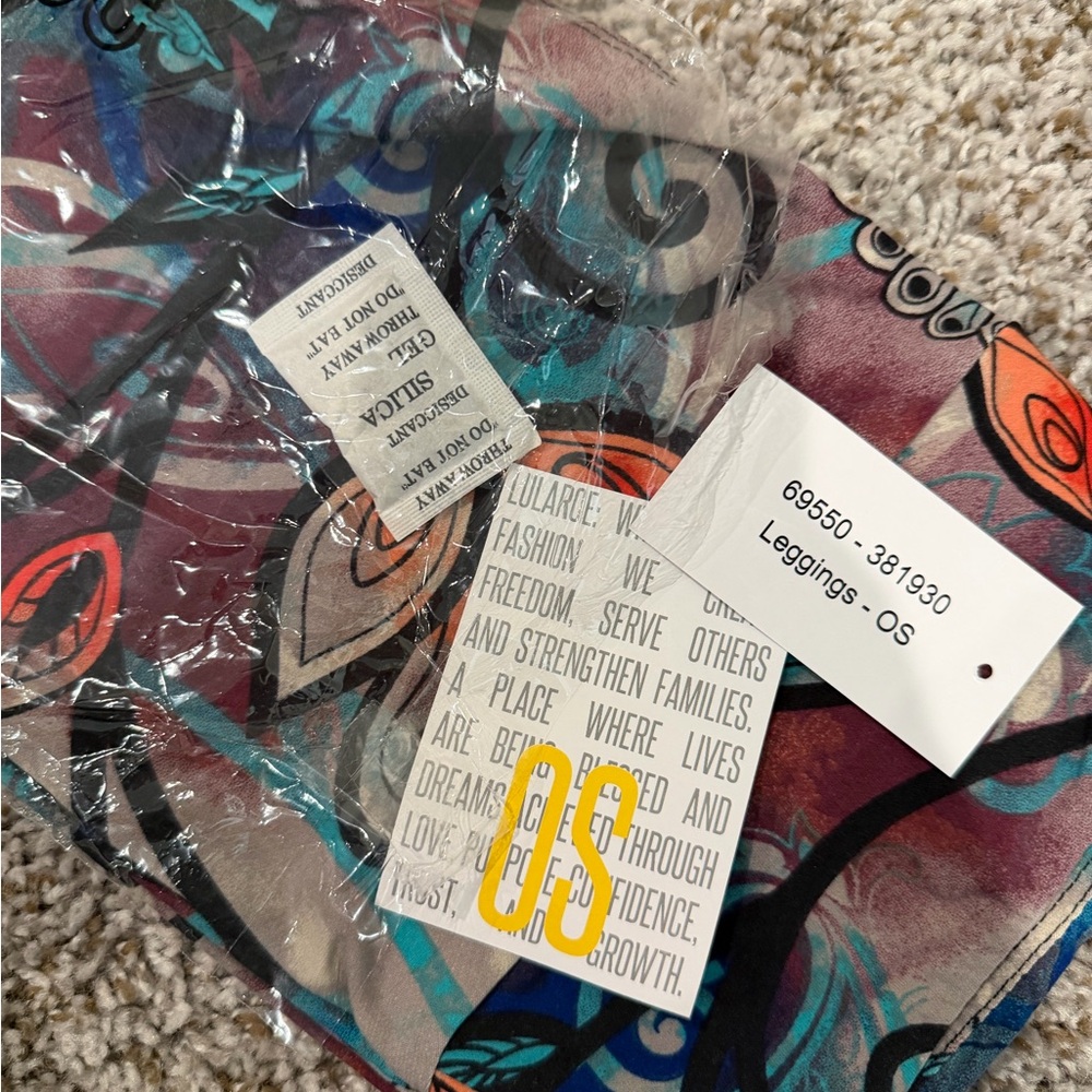 LuLaRoe Multicolor Abstract Leggings - Picture 2 of 5